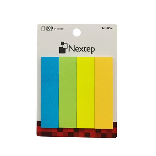 Banderitas Nextep Neón 4 Colores 200 Piezas con 10 Estuches