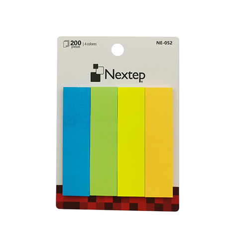 Banderitas Nextep Neón 4 Colores 200 Piezas con 10 Estuches