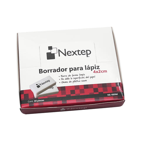 Gomas de Borrar Nextep Blanco 4x2cm con 30 piezas