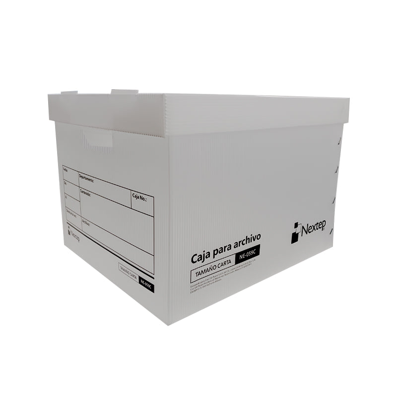 Caja Archivo Nextep Plástica Económica Carta con 12 piezas