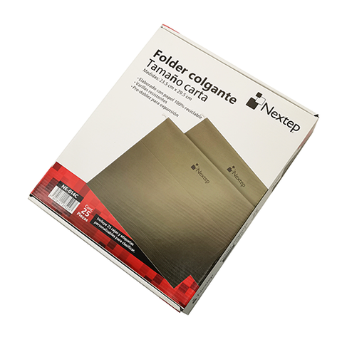 Folder Colgante Nextep Económico Carta Color Verde Tradicional con 25 piezas