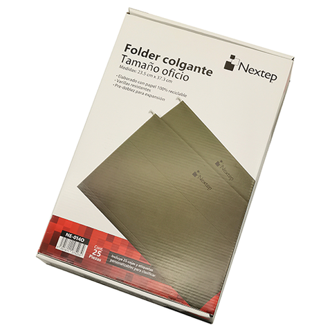 Folder Colgante Nextep Económico Oficio Color Verde Tradicional con 25 piezas