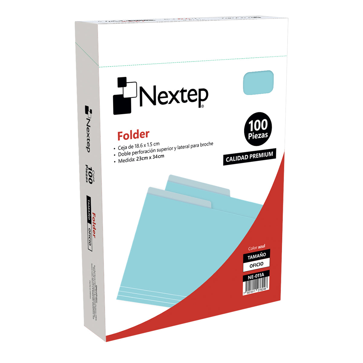 Folder Económico Nextep Oficio Azul con 100 piezas