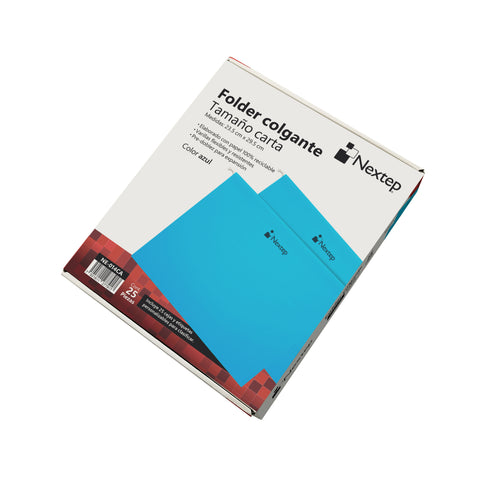 Folder Colgante Nextep Económico Carta Color Azul con 25 piezas