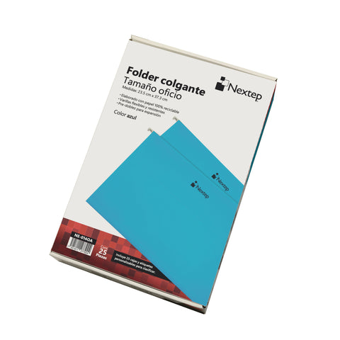 Folder Colgante Nextep Económico Oficio Color Azul con 25 piezas