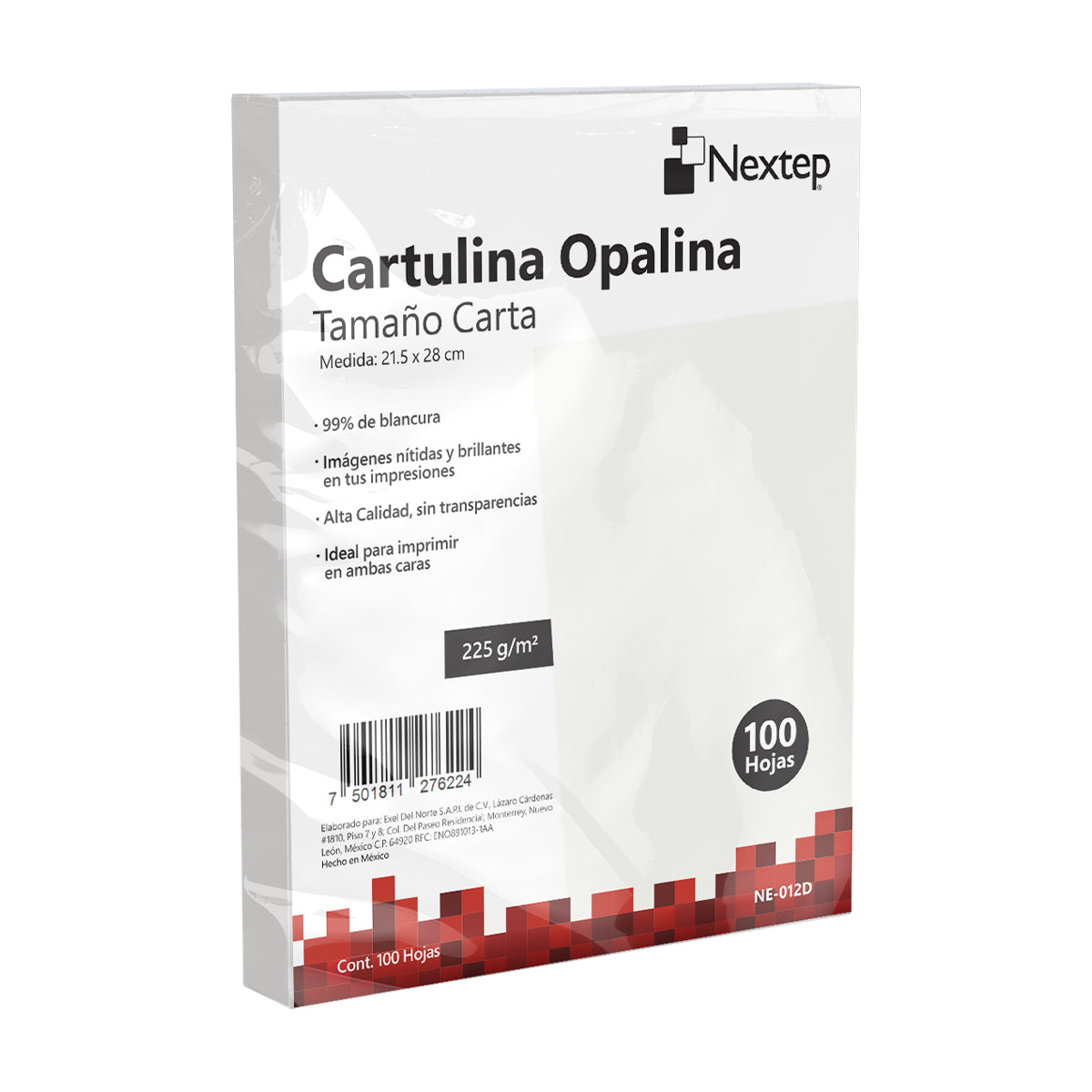 Cartulina Opalina Nextep Blanca con 100 225 g