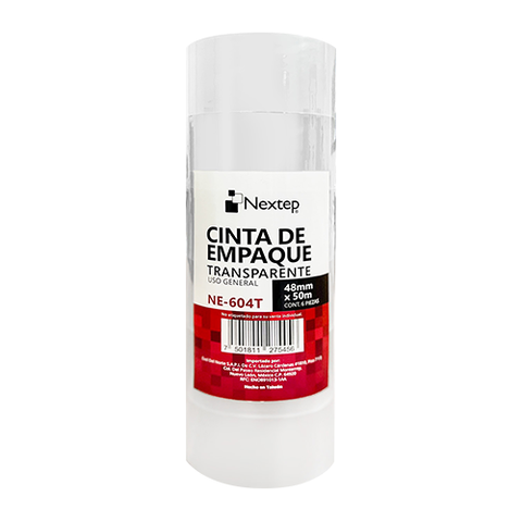 Cinta Empaque Transparente Nextep Uso General 48mm x 50 m con 6 piezas