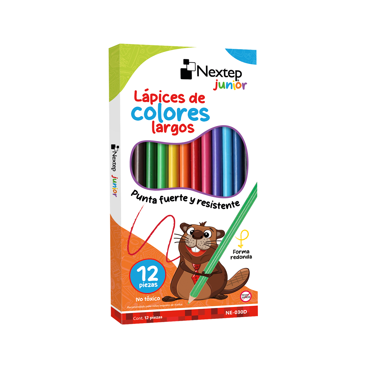 Colores de Madera Nextep Junior Largos con 12 Piezas
