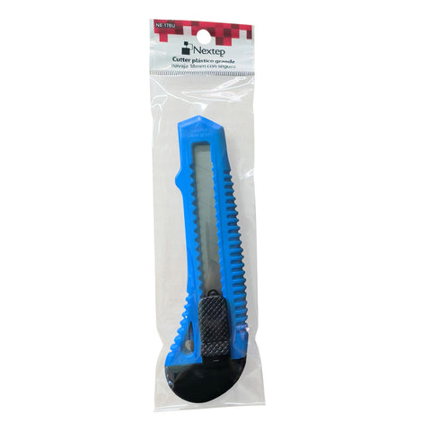 Cutter Plástico Nextep Grande Navaja 18MM con Seguro