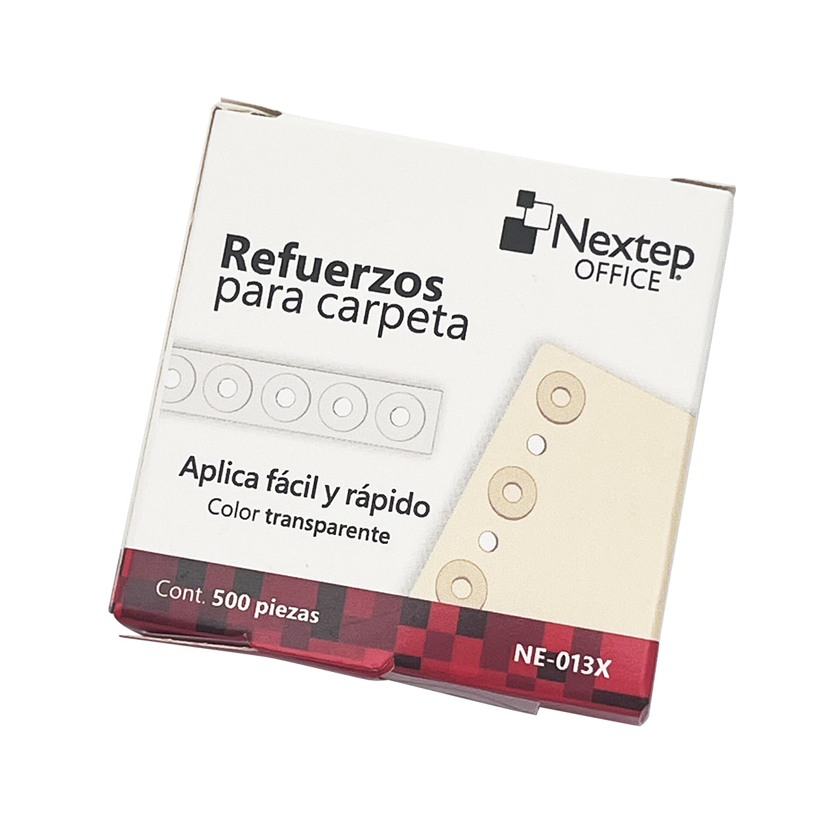 Etiquetas Nextep Refuerzo para Carpeta Transparentes con 500 piezas