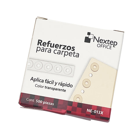 Etiquetas Nextep Refuerzo para Carpeta Transparentes con 500 piezas