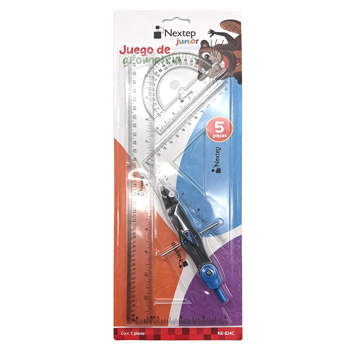 Juego de Geometría Nextep Junior Grande 5 Piezas
