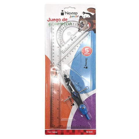 Juego de Geometría Nextep Junior Grande 5 Piezas
