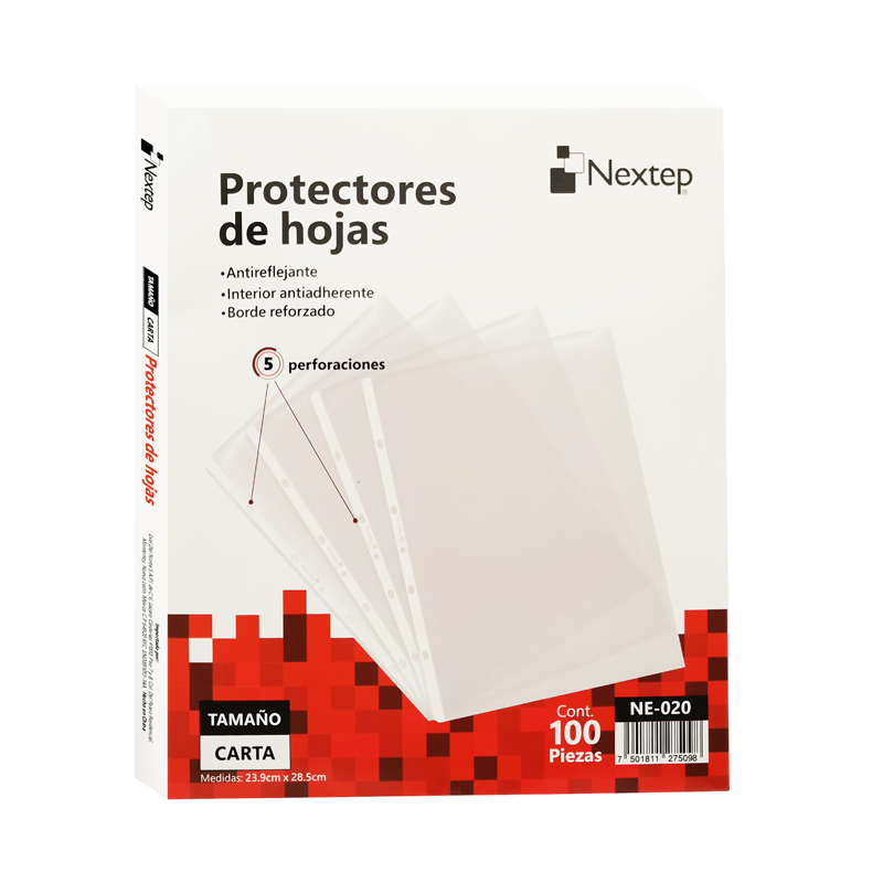 Mica Nextep Económica Protector Hoja Carta Caja con 100 piezas