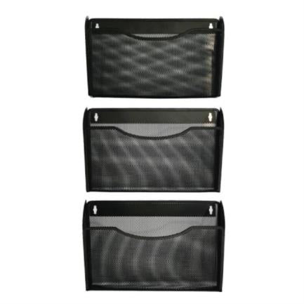 Revistero Nextep de Pared Malla Metálica con 3 piezas