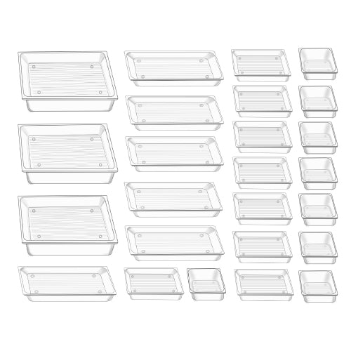 Juego de 25 Organizadores Nextep para Cajón Transparente Pet
