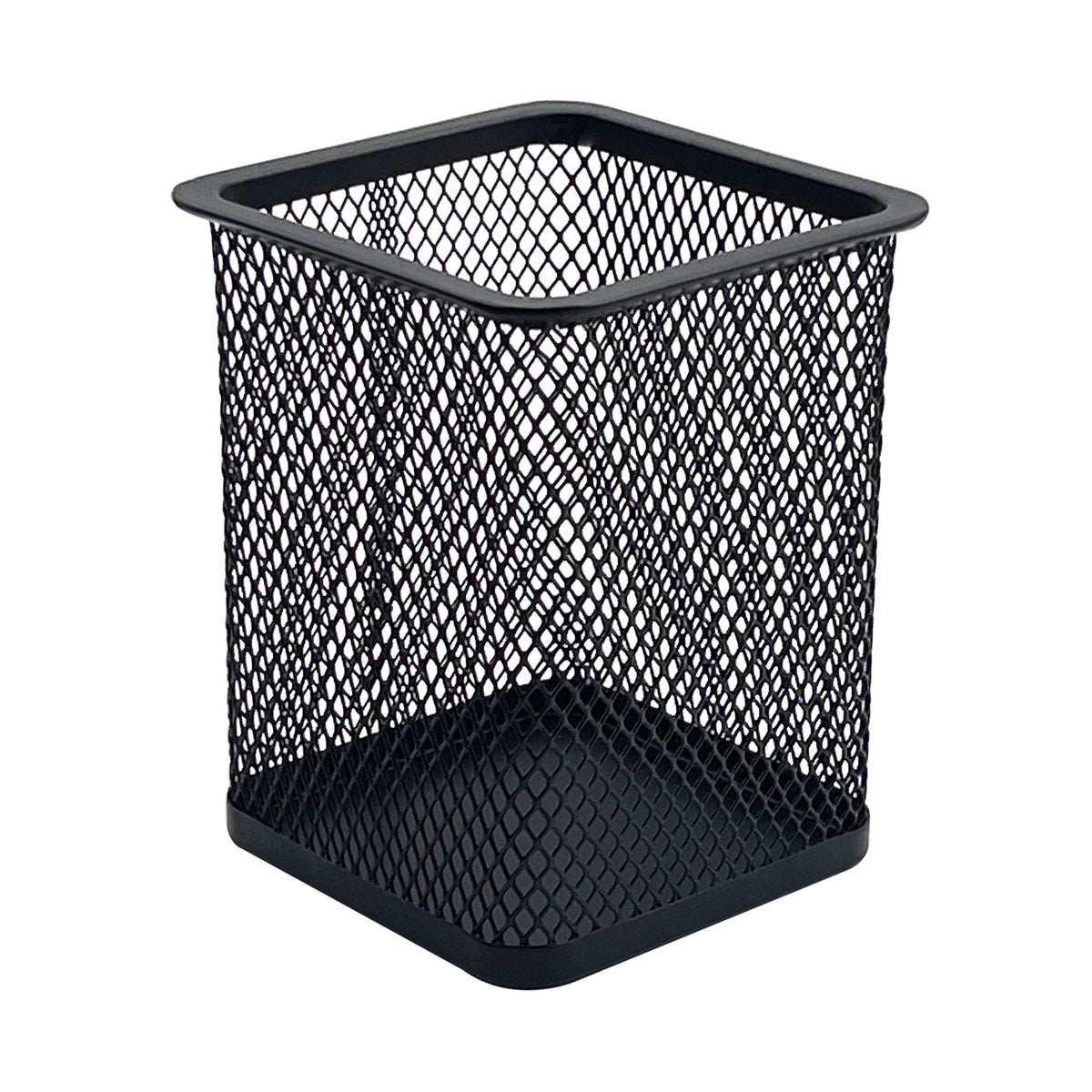 Porta Lápices Nextep Cuadrado Mediano Malla Metálica 8x8x9.7 cm