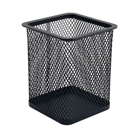 Porta Lápices Nextep Cuadrado Mediano Malla Metálica 8x8x9.7 cm