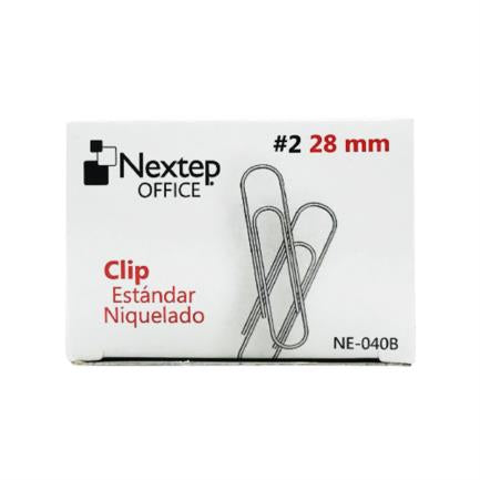 Clip Nextep Estándar Niquelado #2 28mm con 10 100 Clips cada uno