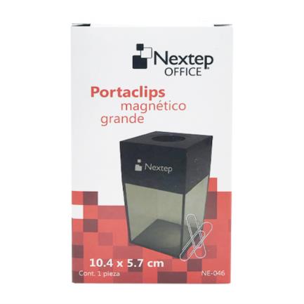 Porta Clips Nextep Magnético Grande 10.4 cm para 500 clips