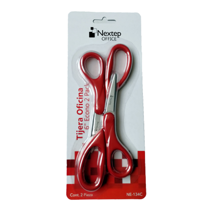 Tijera Nextep para Oficina 6" Económica Blister con 2 piezas