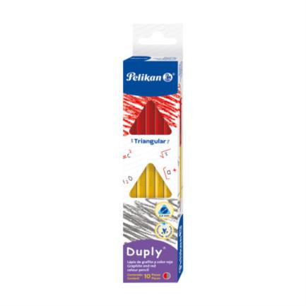 Lápiz Pelikan Duply Triangular con 10 piezas