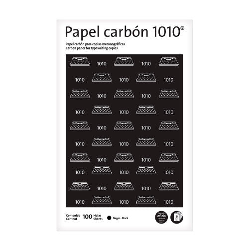 Papel Carbon Pelikan Oficio 1010 Color Negro con 100 Hojas