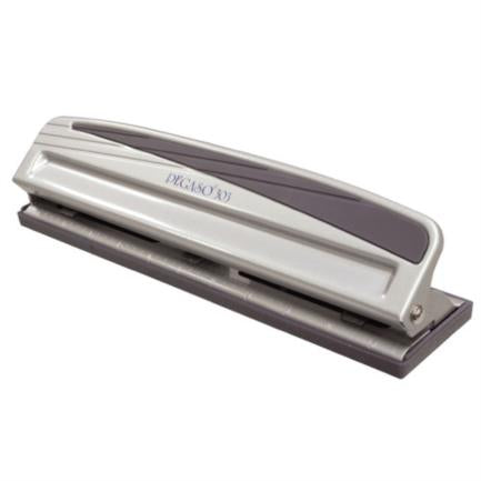 Perforadora Pegaso 303 Triple Ajustable para 10 Hojas Color Gris