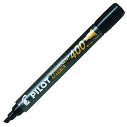 Marcador Permanente Pilot SA400 Cincel Color Negro Caja con 12 piezas