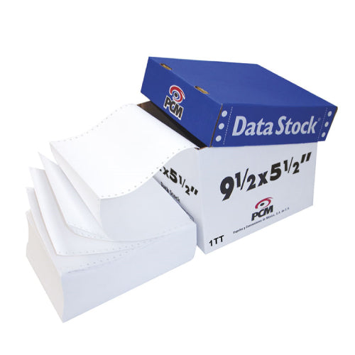 Papel PCM Data Stock Blanco 9.5" x 5.5" 1Tanto con 6000 hojas