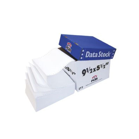 Papel PCM Data Stock Blanco 9.5" x 5.5" 2Tanto con 3000 hojas