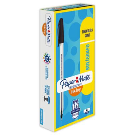 Bolígrafo Papermate Kilometrico Negro 1.0MM paquete/12