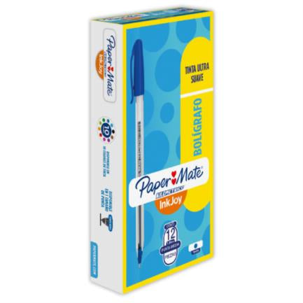 Bolígrafo Papermate Kilometrico 1.0MM con 12 piezas Azul