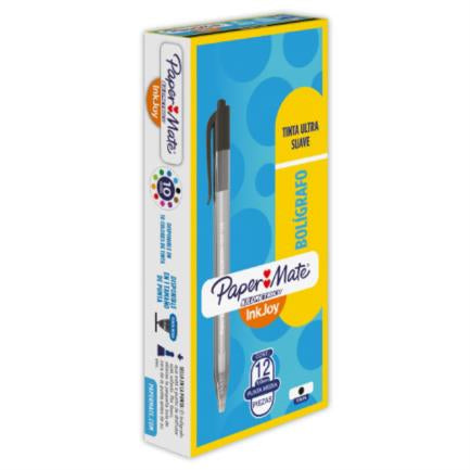 Bolígrafo Kilometrico Retráctil Negro 1.0 con 12 piezas