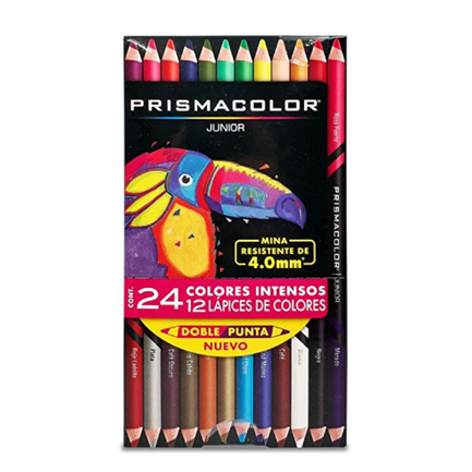 Colores Prismacolor Junior Doble Punta con 12 piezas 24 colores intensos