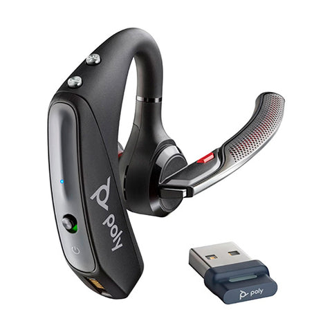 Audífonos Poly Voyager 5200 USB-A Bluetooth con Dongle BT700 Negro para empresas · fastco
