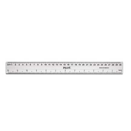Regla Pilot Aluminio Metal 30 Cm Secretarial con 10 piezas