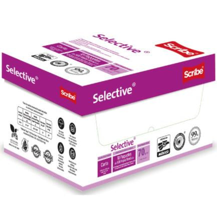 Papel Cortado Scribe Selective Carta 99% Blancura 70 g Caja con 5000 Hojas