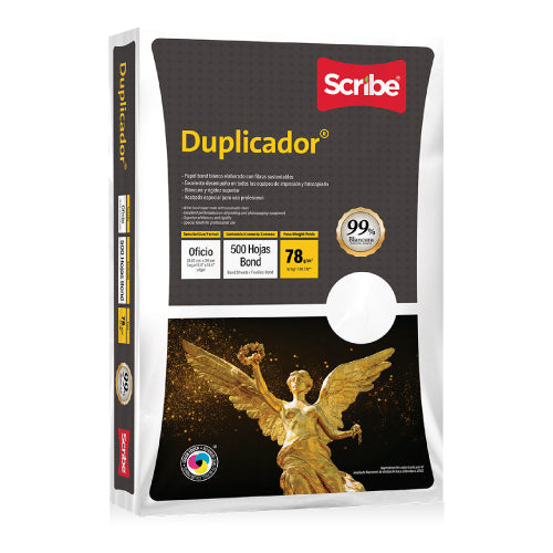 Papel Cortado Scribe Duplicador Oficio 99% de Blancura 78 g con 5000 Hojas