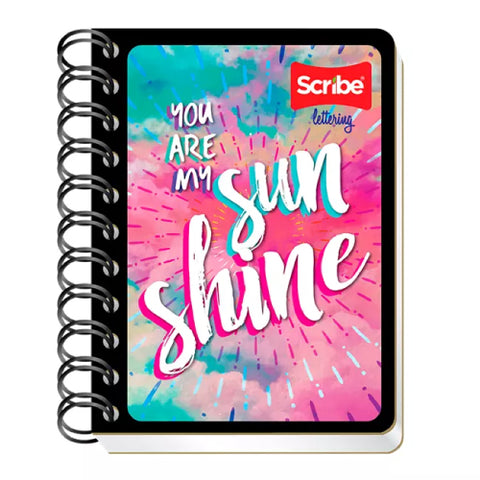 Cuaderno Scribe Pocket Doble Espiral Pasta Semi Rigida Raya 80 hojas
