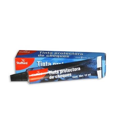 Tinta Protectora Stafford para Cheques Negra 12 ml