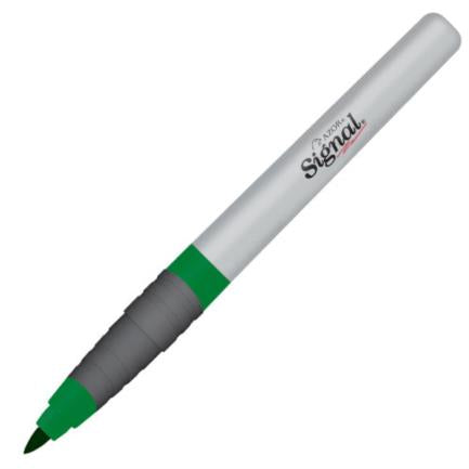 Marcador Permanente Signal Fino 30007 Punta Fina Color Verde con 12 piezas