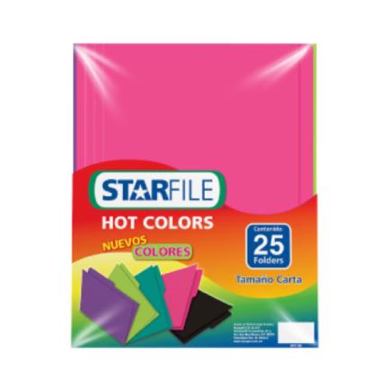 Folder StarFile Hot Colors Carta Color Arcoiris Cromático con 25 piezas