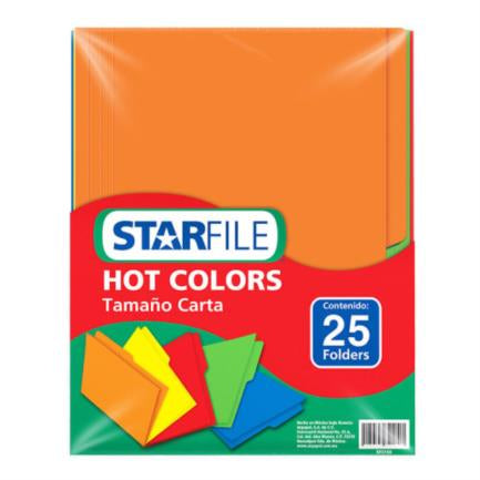 Folder StarFile Hot Colors Carta Arcoíris con 25 piezas