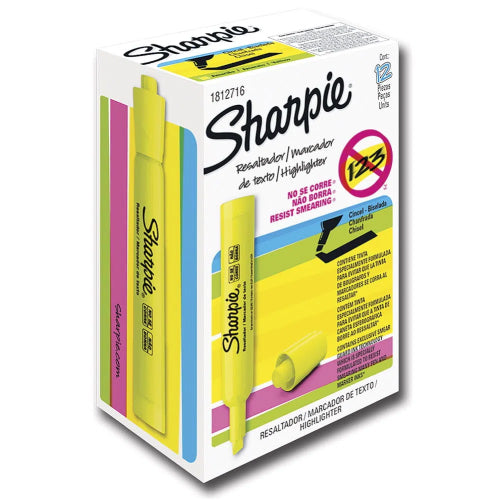 Resaltador Sharpie con 12 piezas Amarillo