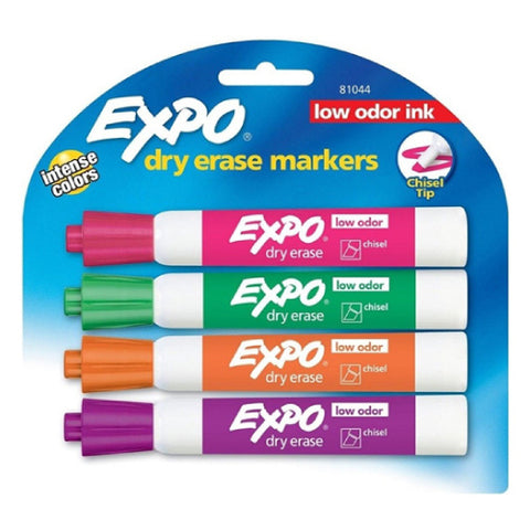 Marcador para Pizarrón Expo Grueso Fashion Blíster con 4 colores