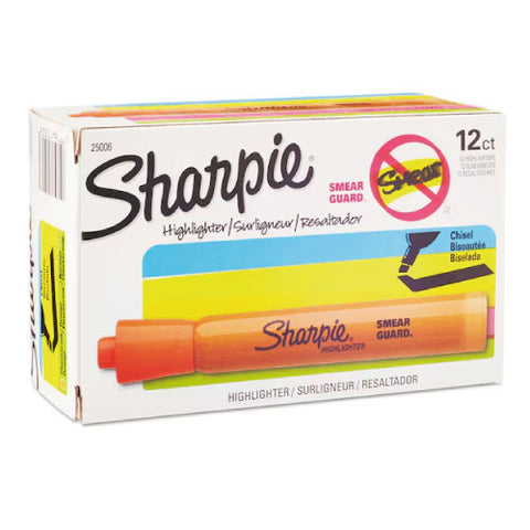 Resaltador Sharpie Tank Color Naranja con 12 piezas