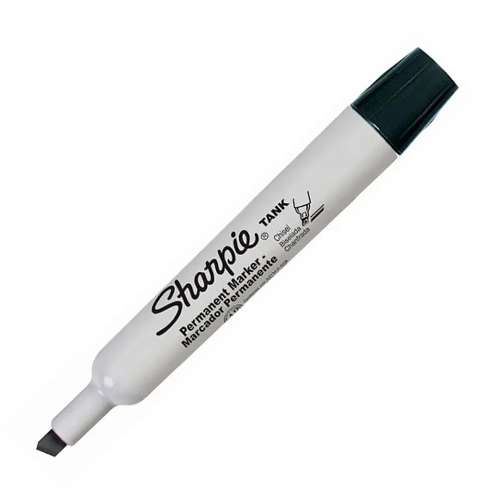 Marcador permanente Sharpie tank barril plástico con 12 piezas Negro