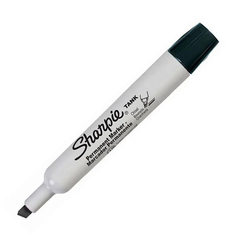 Marcador permanente Sharpie tank barril plástico con 12 piezas Negro