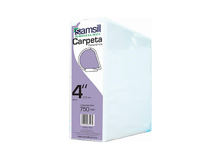 Carpeta Vinil Samsill "D" Blanca 4" para 750 hojas con 10 piezas